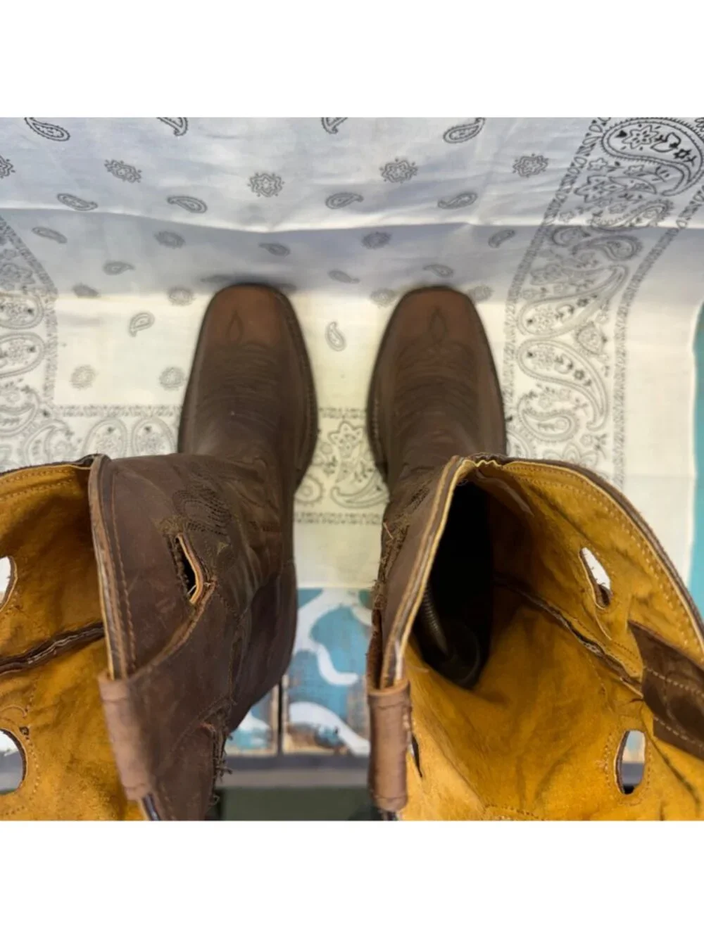 Pluma De Oro Square Toe Kids Sz 3 Handmade Cowboy Boots Leather Stitched/Mexico